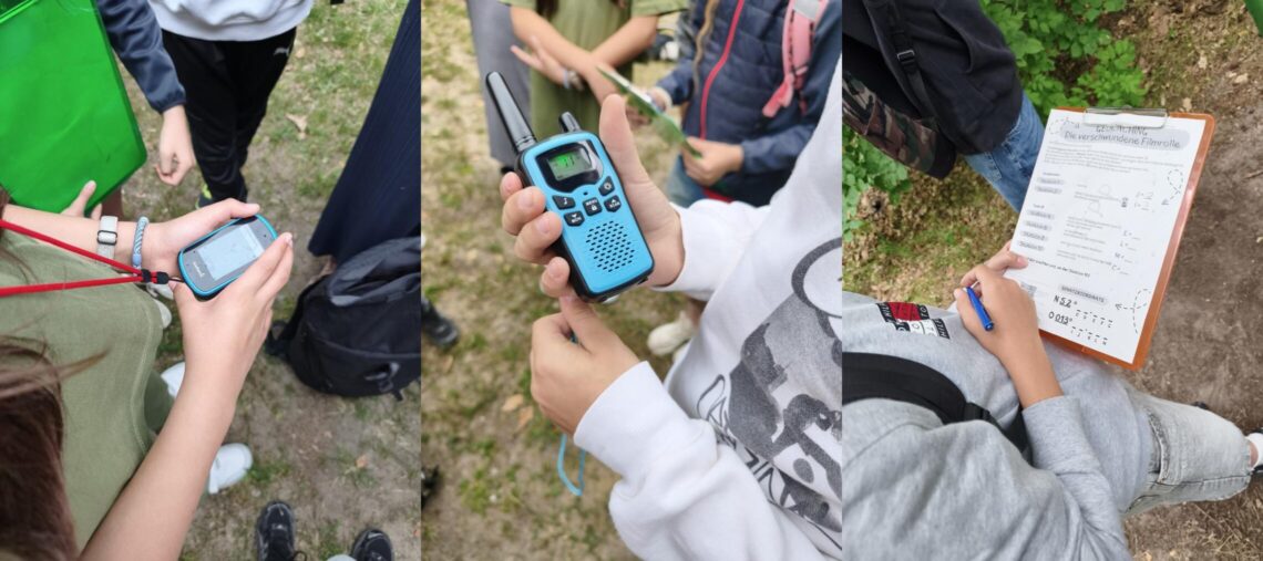 dreieins Grundschule Berlin-Pankow - Projektwoche "Outside the Box" -Schüler beim Geocaching dreieins Grundschule Berlin-Pankow - Projektwoche "Outside the Box" -Schüler beim Geocaching