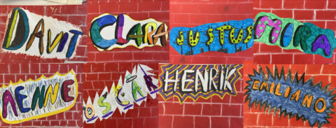 dreieins Grundschule Pankow - Kunstunterricht - Graffiti 5b